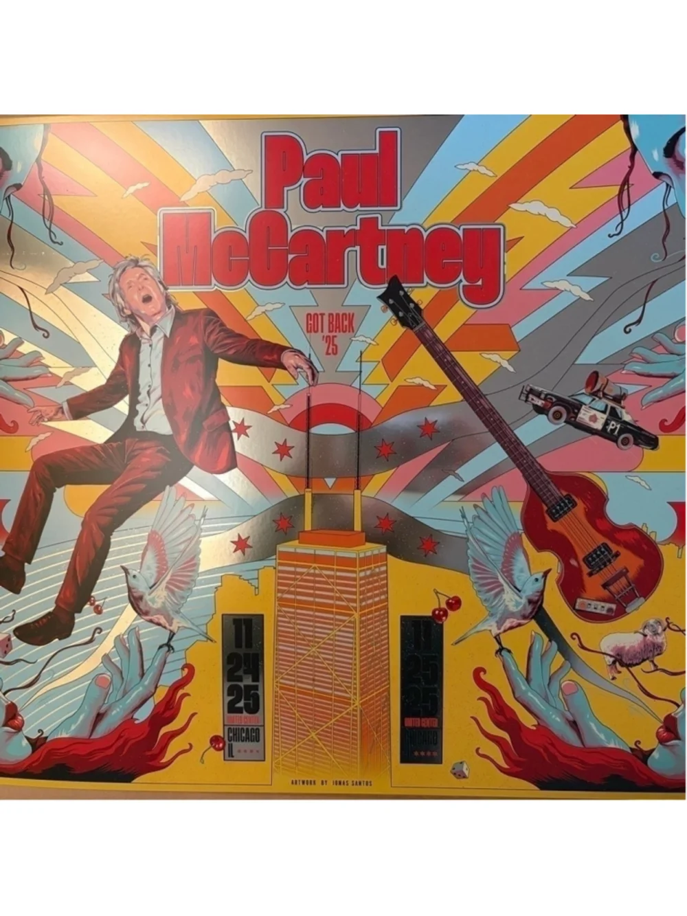 Paul McCartney Got Back 2025 Chicago Event Poster - Original | Mint Condition